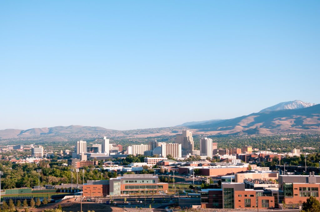 Image,Of,The,Skyline,Of,Reno,,Nevada,With,The,University